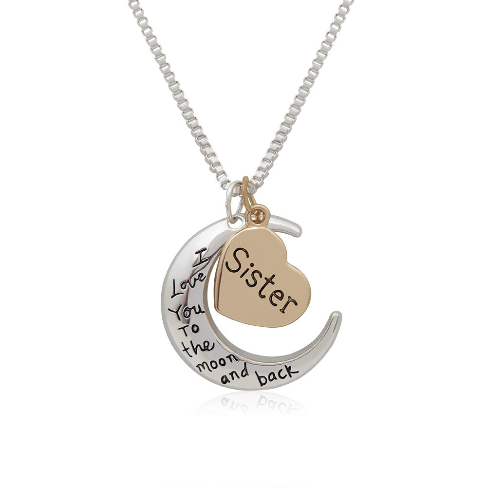 Wholesale Alloy Mother's Day Love Pendant I Love You Mom Necklace